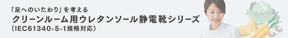 クリーンルーム用ウレタンソール静電靴シリーズ