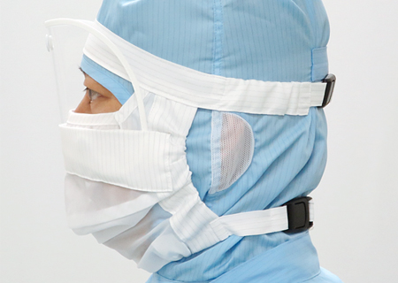 異物混入対策シールド対応マスク（頭掛けタイプ）